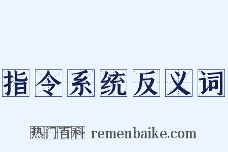 指令系统反义词是什么意思的图片